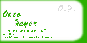 otto hayer business card